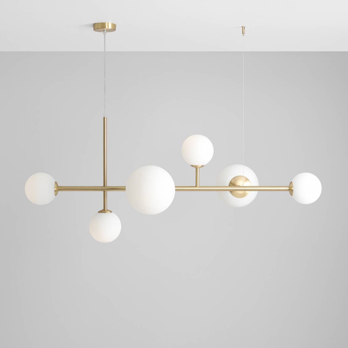Dione lampa wisząca 6-punktowa mosiądz 1092K40