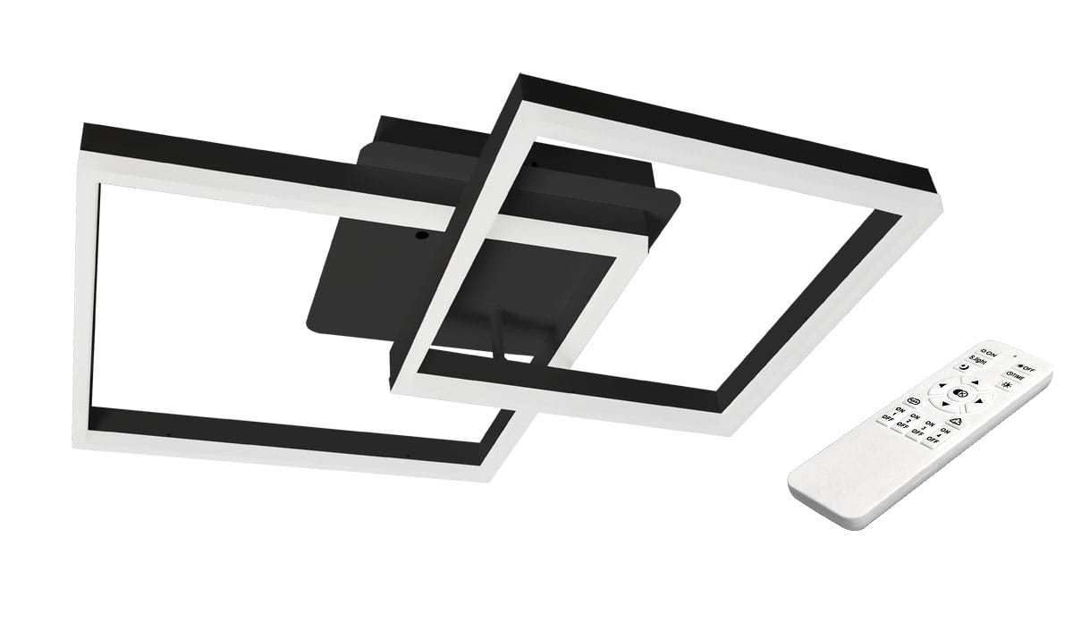 Galaxis Herkules LED 70W lampa sufitowa 2-punktowa (z pilotem) czarna