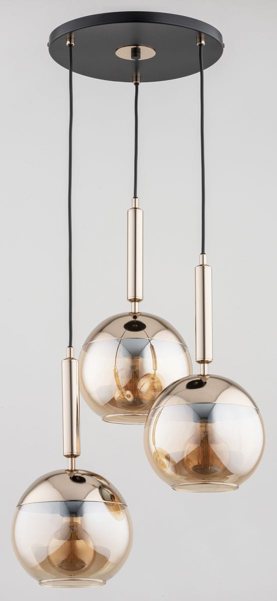 Volda New lampa wisząca 3-punktowa czarna/złota 63066