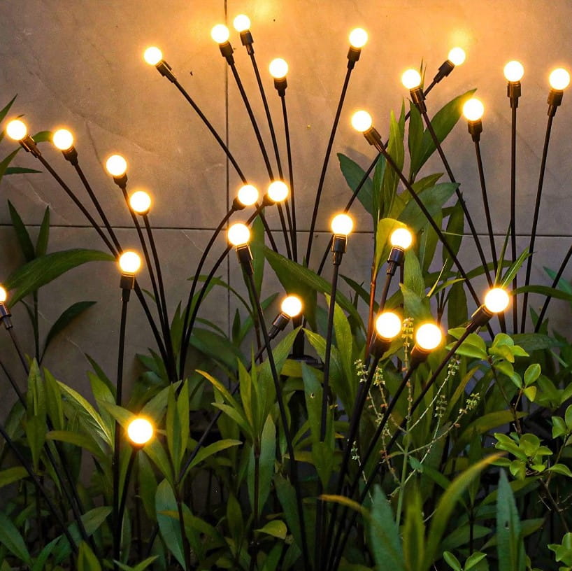 Lampa solarna ogrodowa 6xLED na szpikulcu czarna