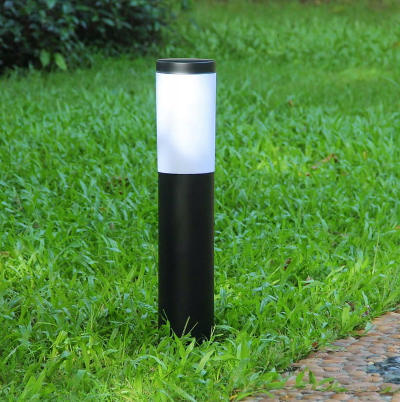 Manila H45 lampa stojąca słupek ogrodowa okrągła czarna
