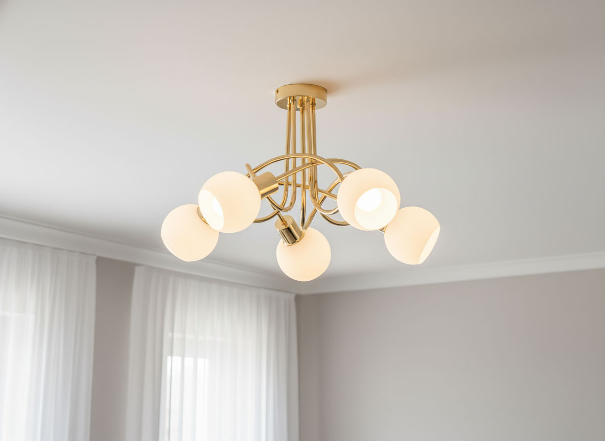 Eryka lampa wisząca 5xE14 złota 63186