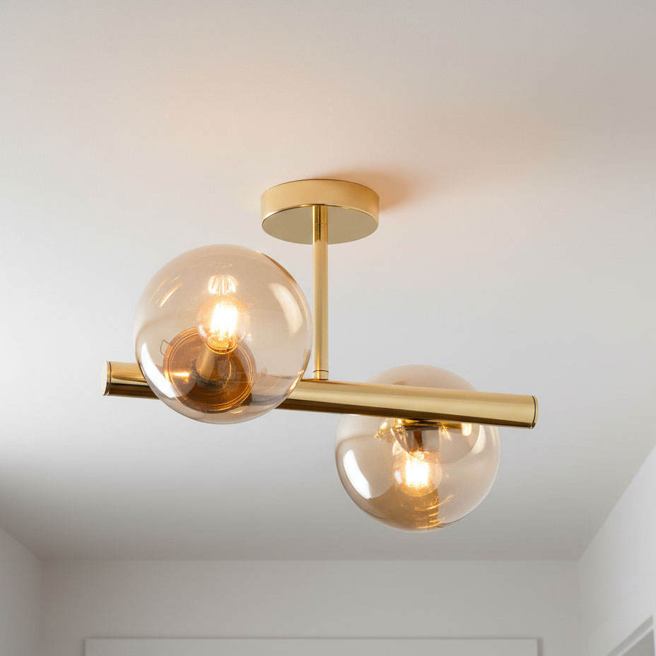 Eral lampa sufitowa 2-punktowa złota 62323