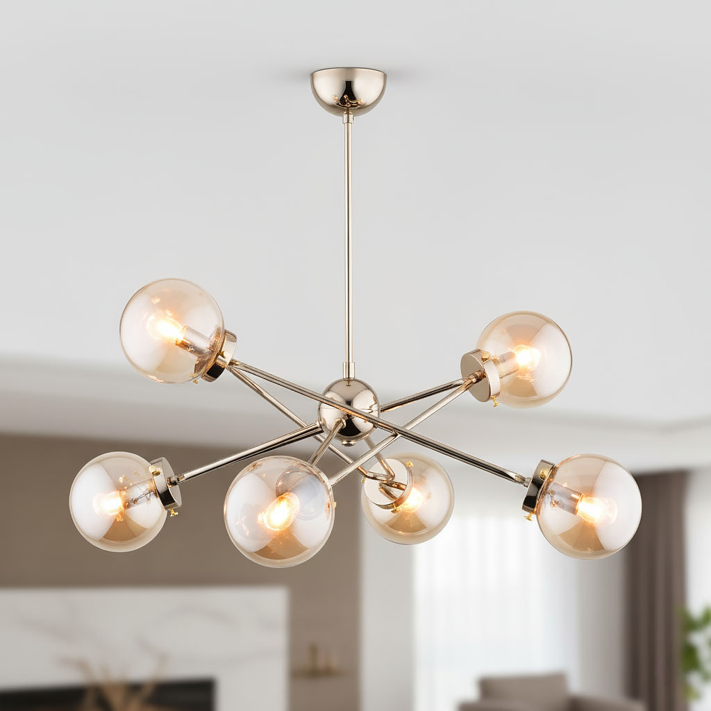 Sagito lampa wisząca 6-punktowa złota 63072