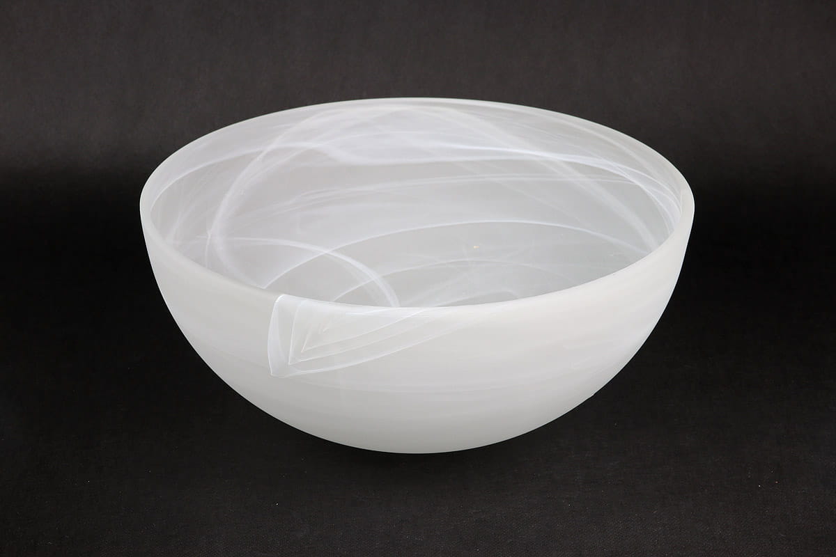 Klosz szklany Arkos półkula D300 alabaster