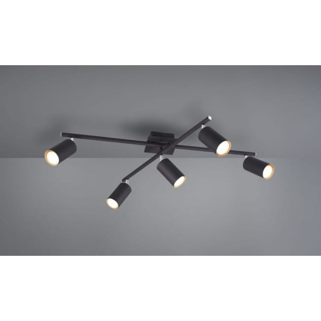 Vantos lampa sufitowa (spot) 5-punktowa czarna DL532612400